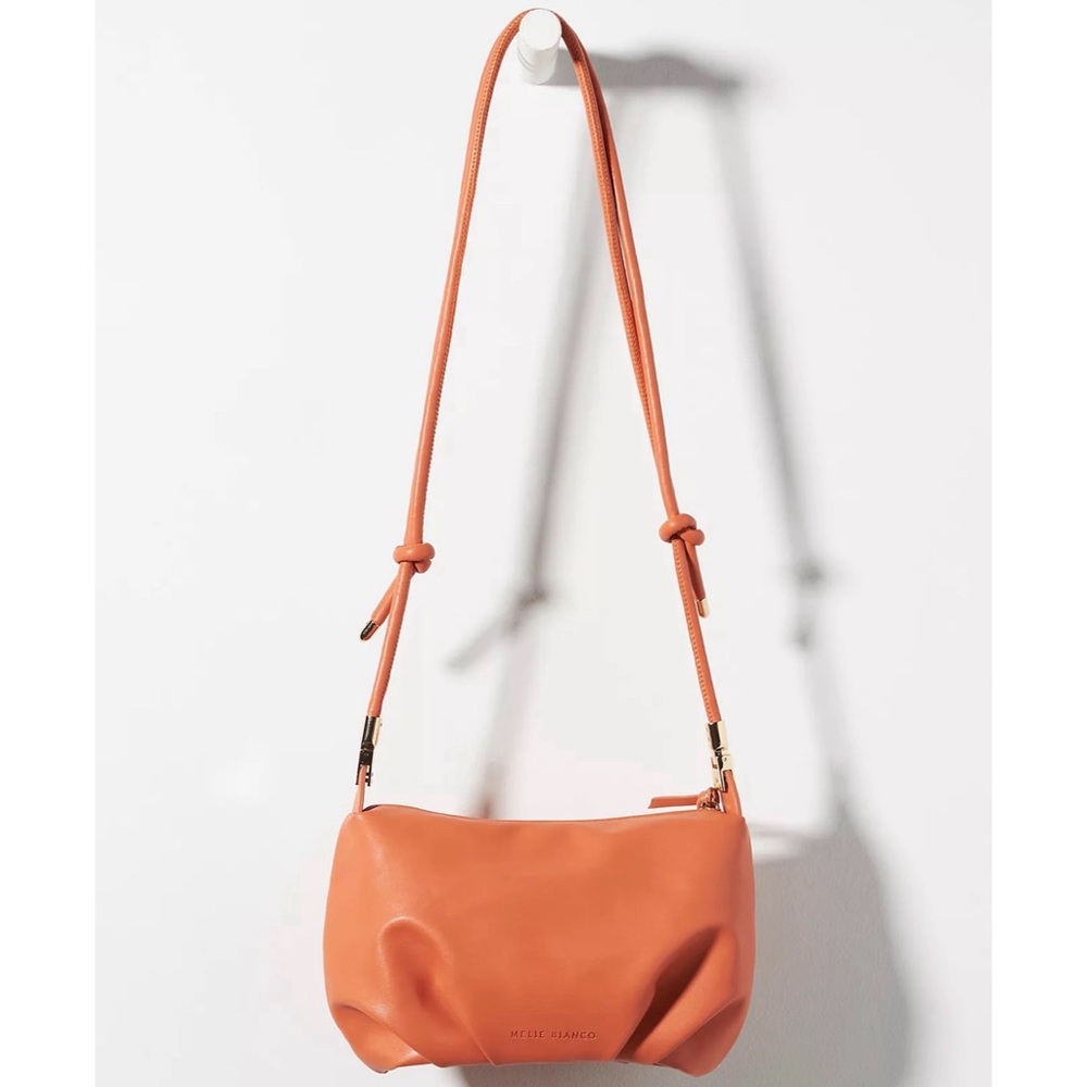 Anthropologie Sleek Knotted Crossbody Bag Peach NWT - Picture 3 of 8